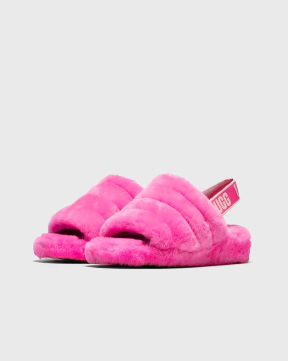 Pink ugg fluff discount slides