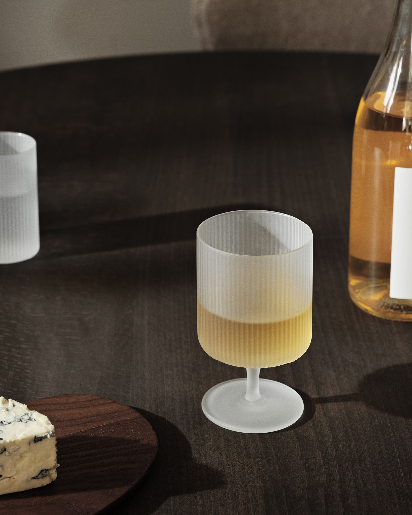 Ripple Wine Glasses-Set of 2 - Frosted