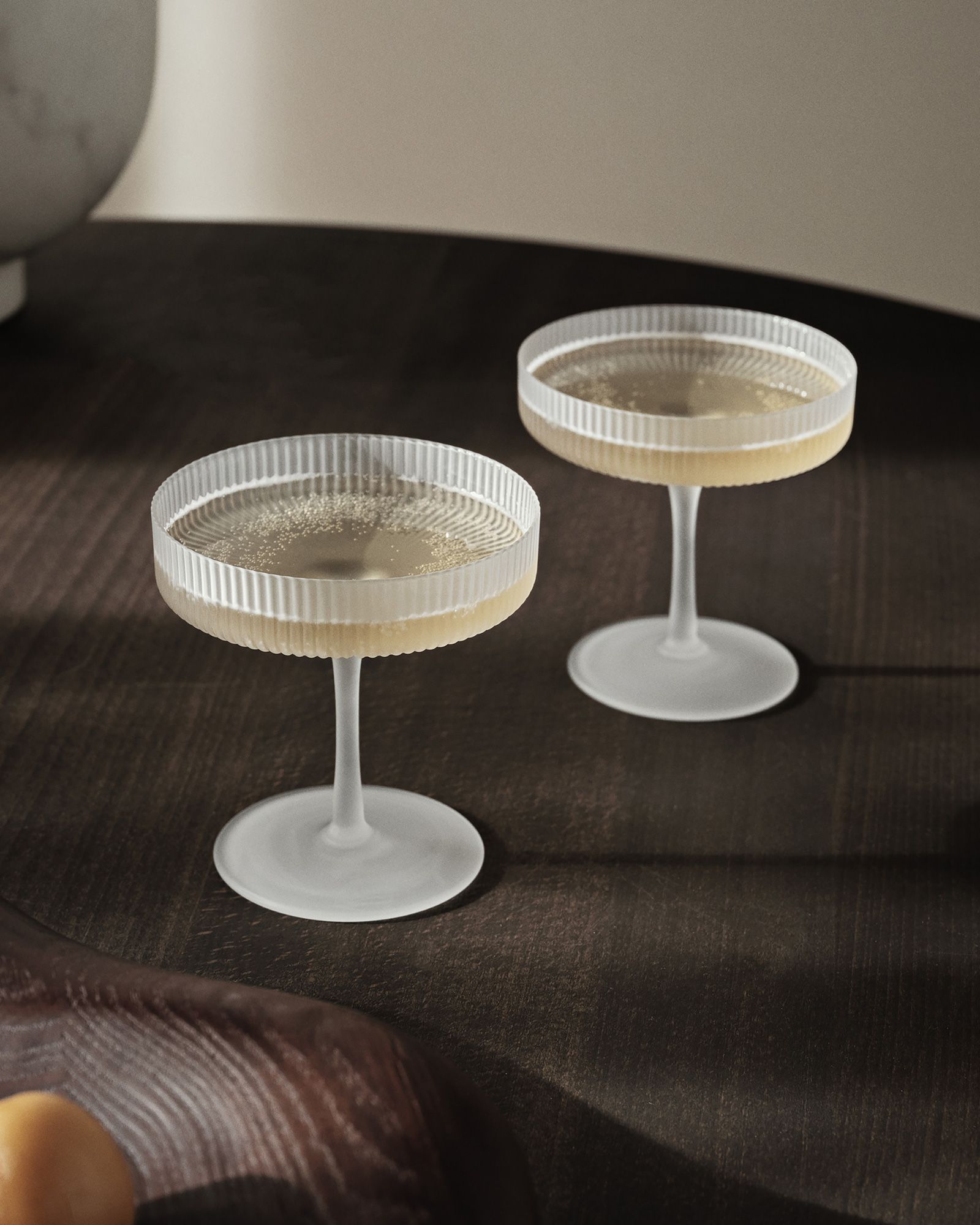 Ripple ChampagneSaucers-Setof2-Frosted
