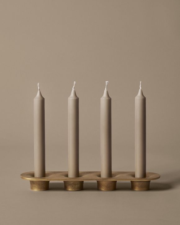 Soothe 4 Candle Holder - Brass Finish