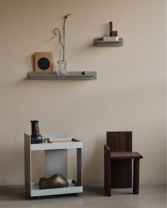 Lager Wall Shelf - Single - 35 - Aluminium