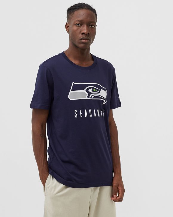 Seattle Seahawks NFL Football Men's Fundamentals Logo T-Shirt Top Tee, Navy