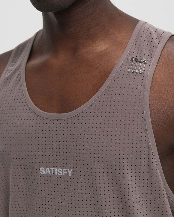SATISFYランニング タンクトップ Satisfy running ランニング ノースリーブタンクトップTシャツ L