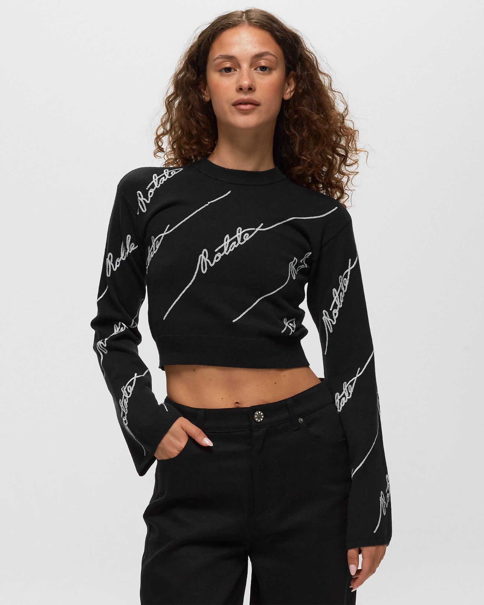 Sequin Logo Sweater