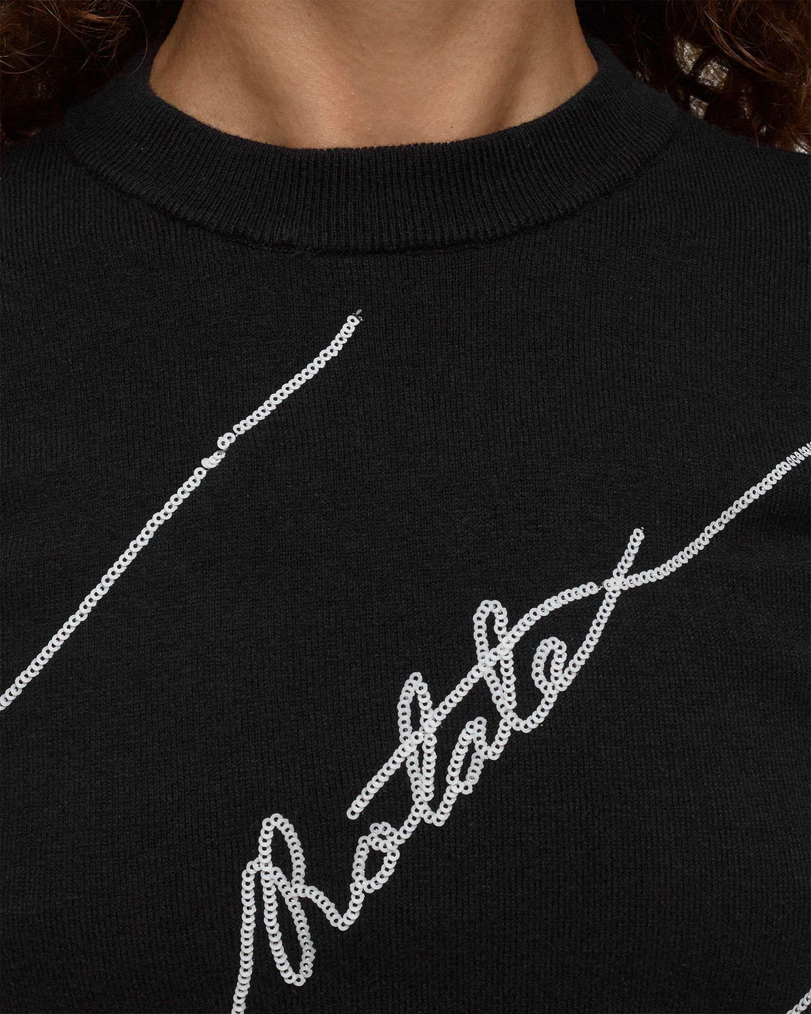 Sequin Logo Sweater