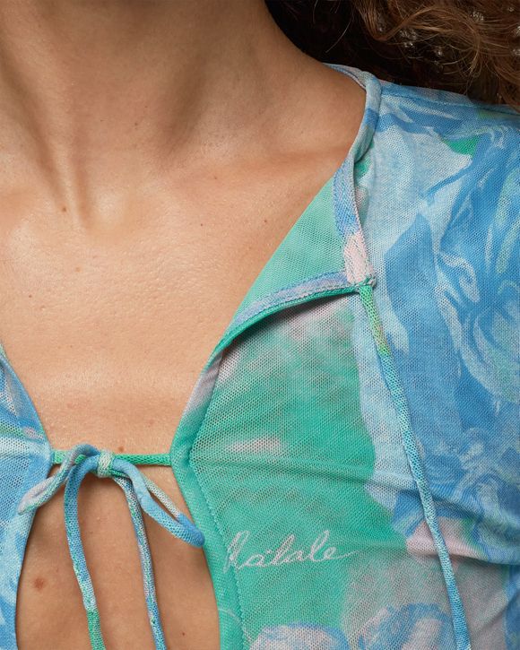 Printed Tie Strap Top