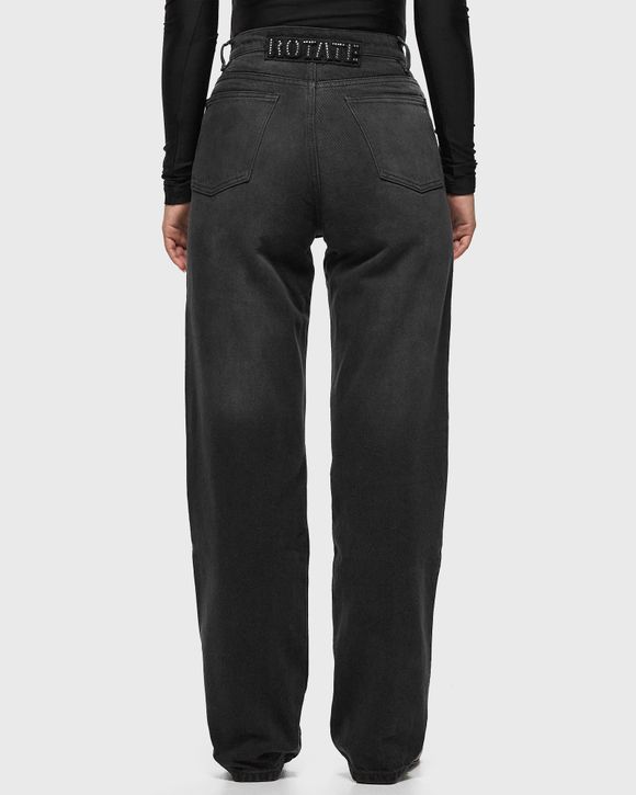 デニム・ジーパン ROTATE BIRGER CHRISTENSEN Jeans 'Twill High Rise' ROTATE Birger Christensen Twill High Rise Pants Black | BSTN