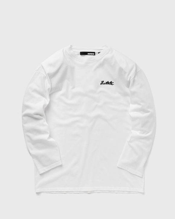 ROTATE Birger Christensen Long Sleeve Tee White - BRIGHT WHITE