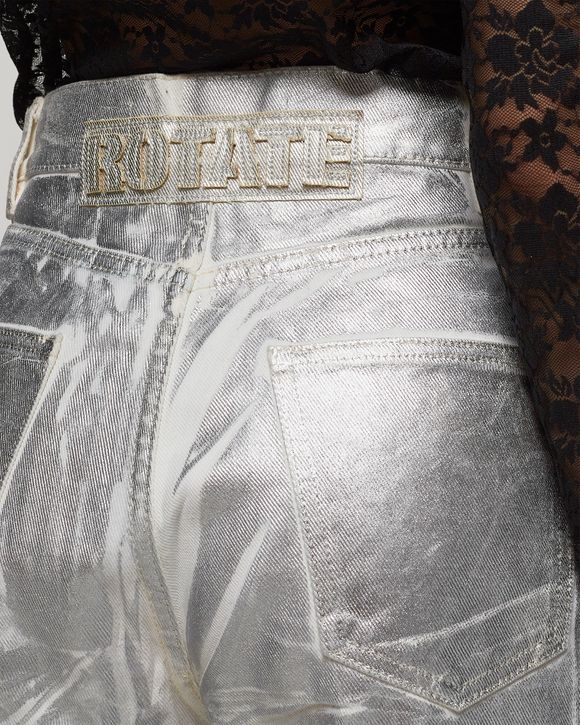 ボトムスその他 ROTATE Birger Christensen Silver pants in organic denim ROTATE Birger Christensen Silver pants in organic denim
