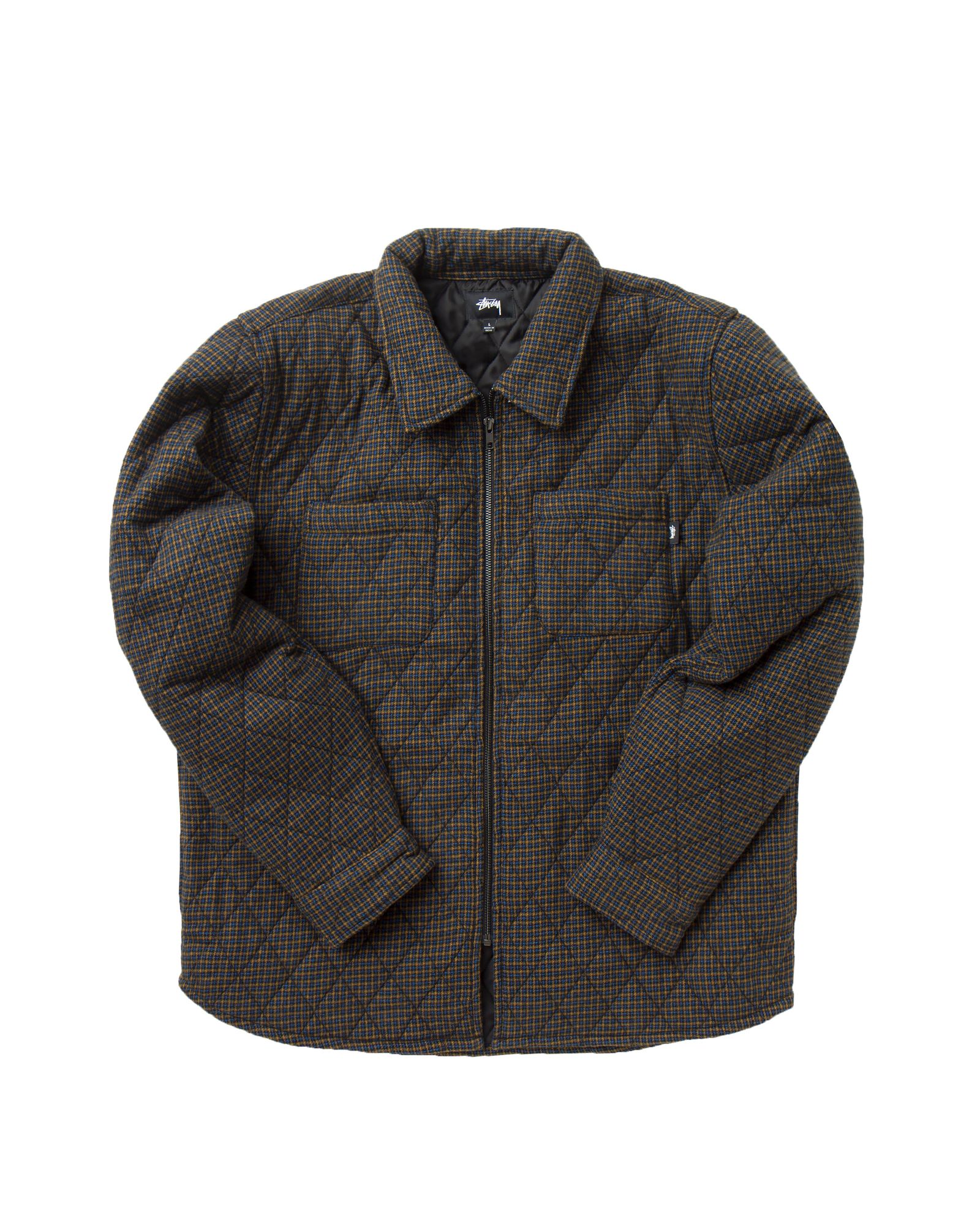 MINI CHECK QUILTED ZIP SHIRT