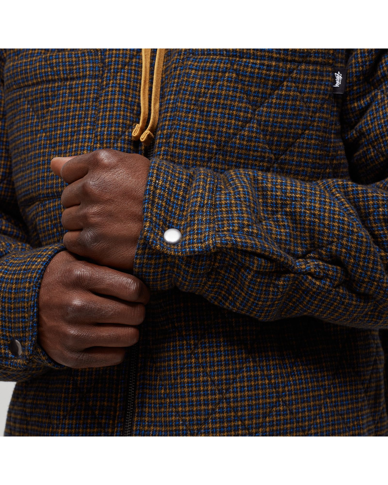 MINI CHECK QUILTED ZIP SHIRT