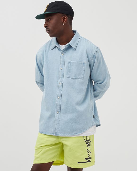 Flower Embroidered Denim Shirt