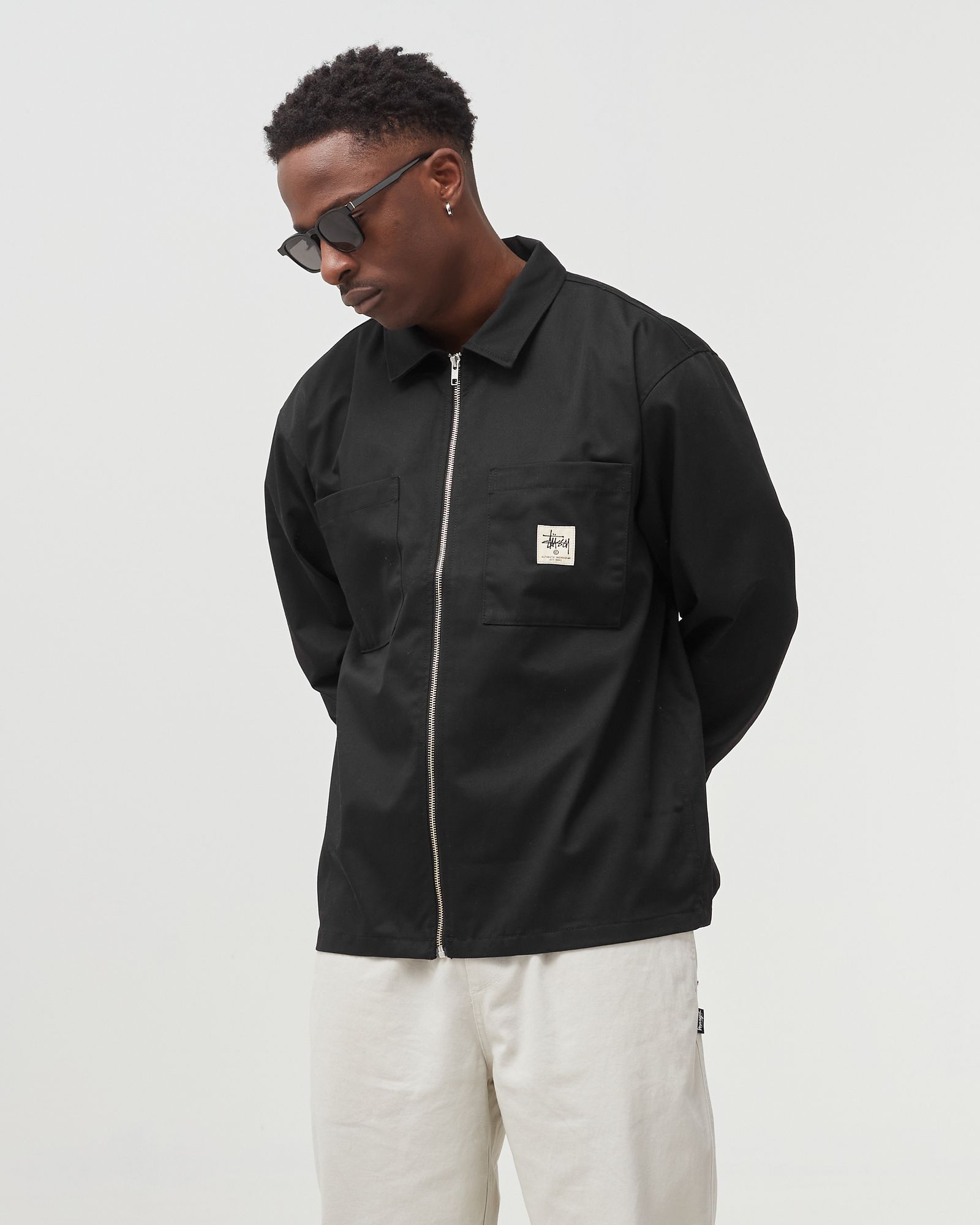 Zip Up Work Longsleeve Shirt