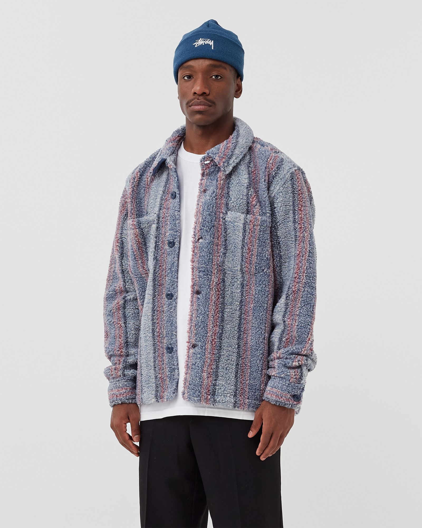 Stripe Sherpa Shirt