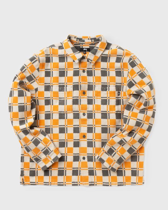 Stussy Brent Plaid Longsleeve Shirt Multi - tan