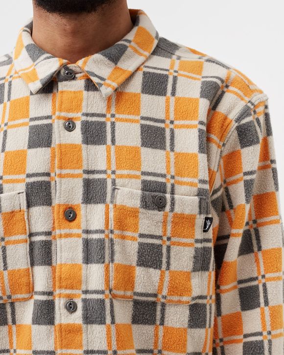 Stussy Brent Plaid Longsleeve Shirt Multi - tan