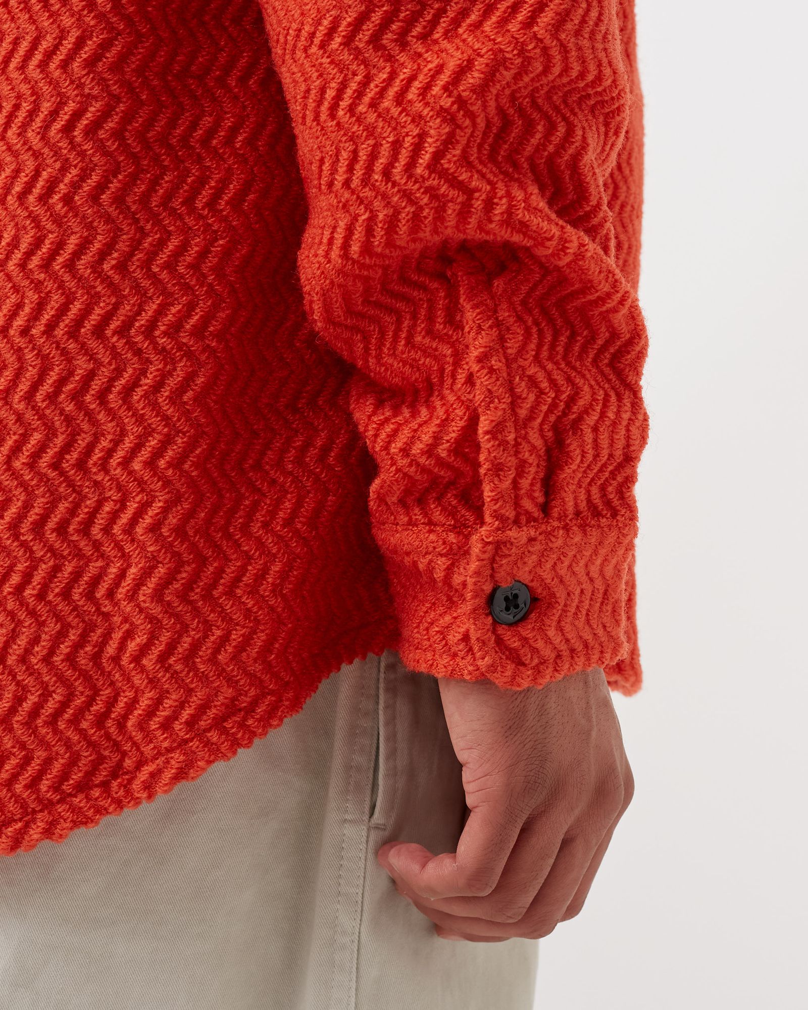 Textured Wool Cpo Longsleeve Shirt