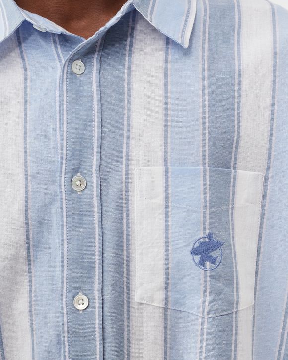Stussy Wide Striped Shirt Multi - BLUE STRIPE