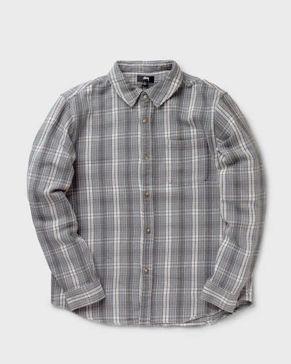 Stussy Beach Plaid Shirt Black - charcoal