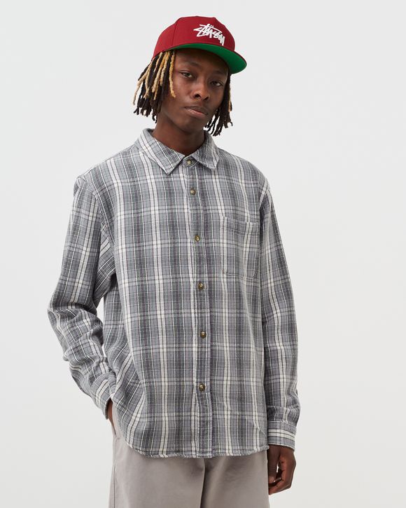 Stussy Beach Plaid Shirt Black - charcoal