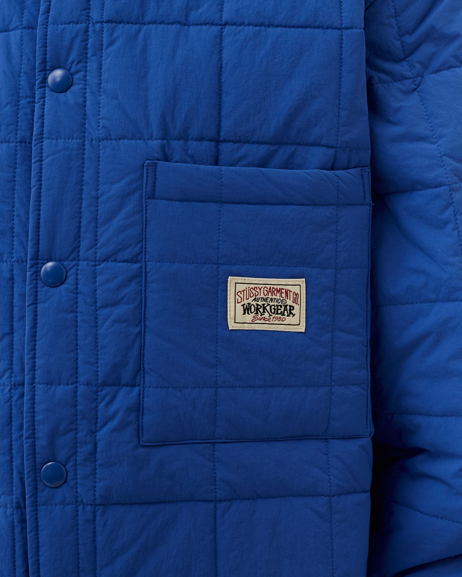 Stussy Quilted Fatigue Shirt Blue | BSTN Store