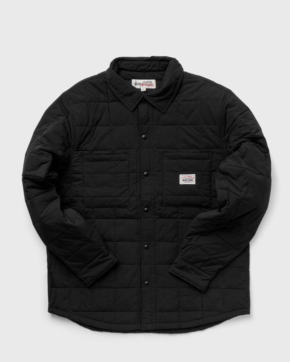 Stussy Quilted Fatigue Shirt Black - black