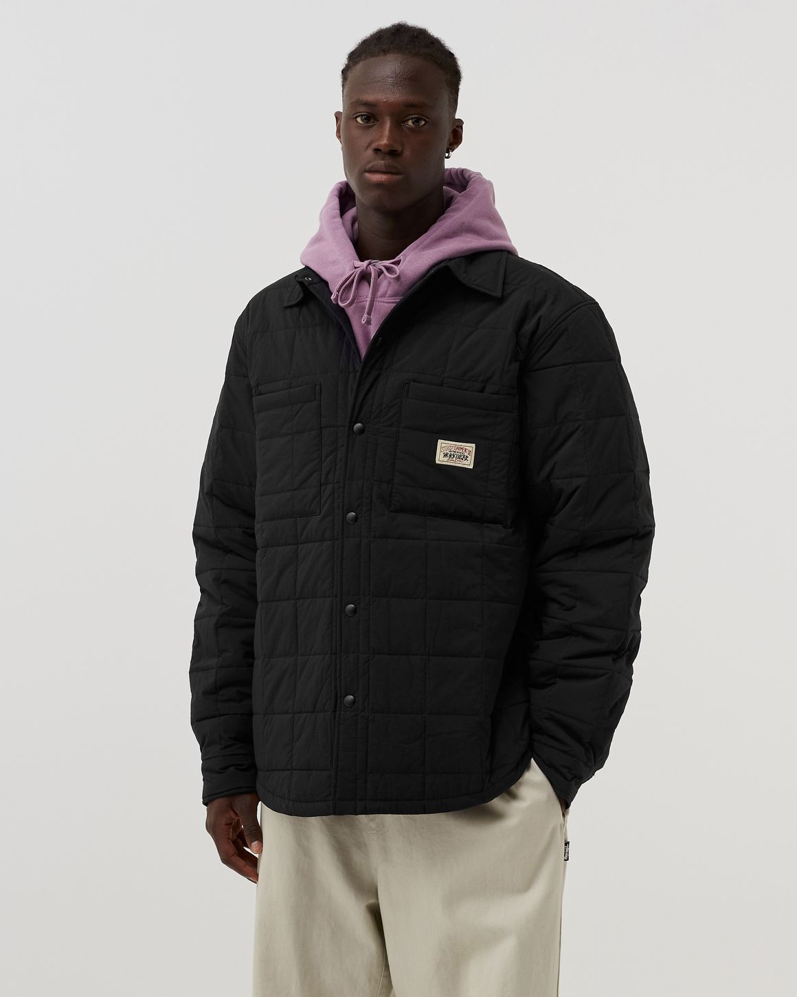 【美品】22AW Stussy Quilted Fatigue Shirt 美品】22AW Stussy Quilted Fatigue Shirt
