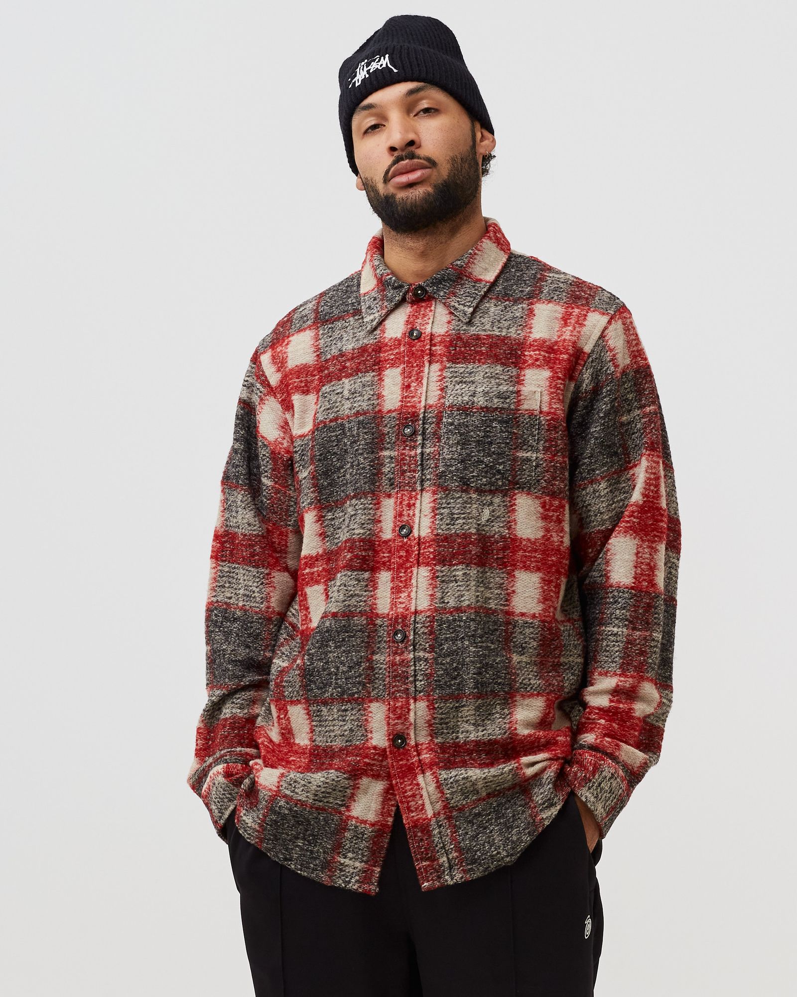 Plaid Knit Shirt