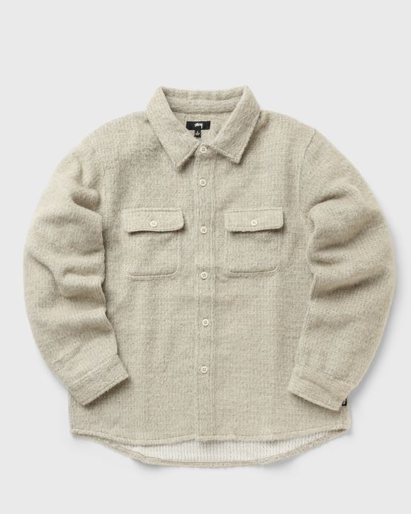 Stussy Speckled Wool Cpo Shirt White | BSTN Store
