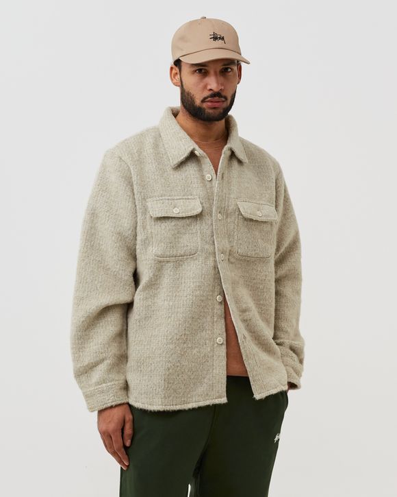 STUSSY SPECKLED WOOL CPO SHIRT-