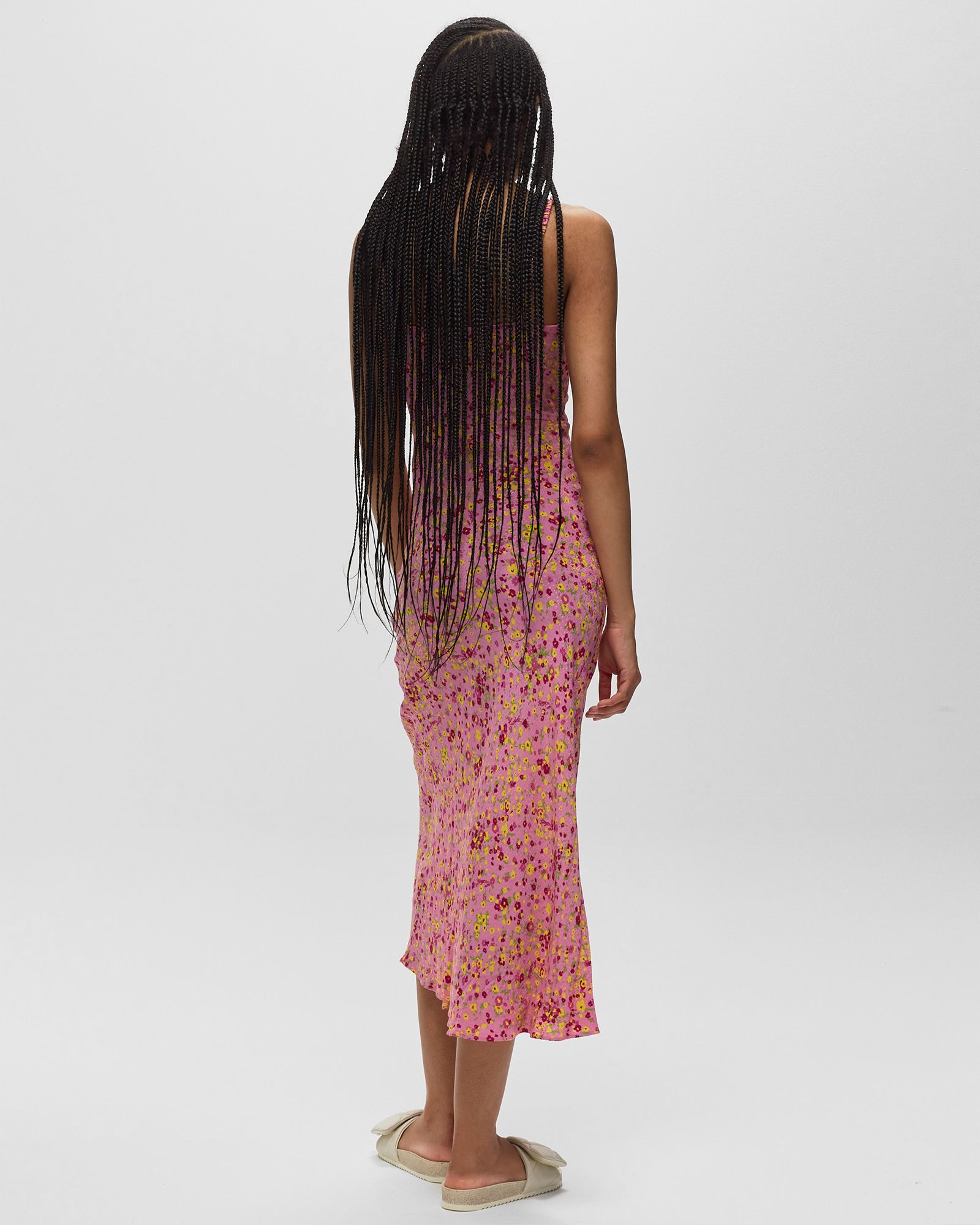 Jacquard Midi Slip Dress