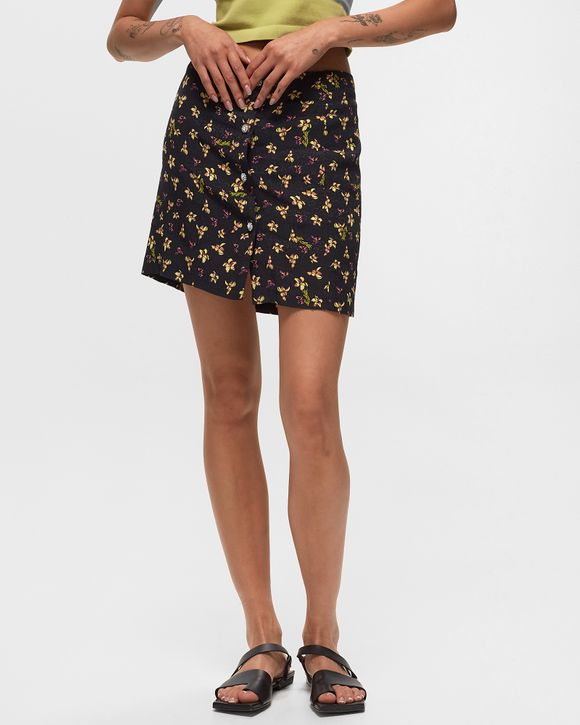 ROTATE Birger Christensen Jacquard Mini Skirt Black/Beige