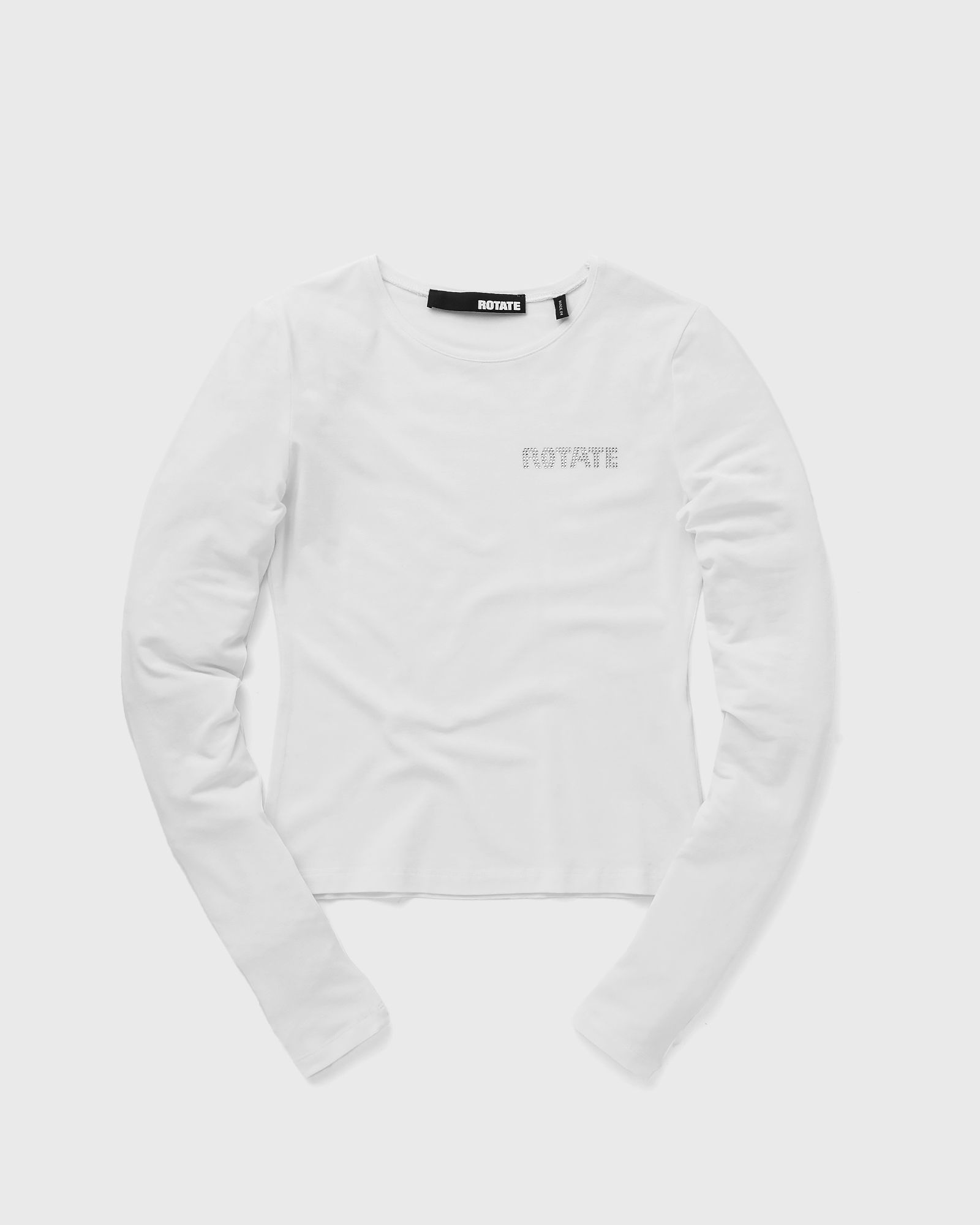 ROTATE Birger Christensen - long sleeve logo tee women longsleeves white in größe:m