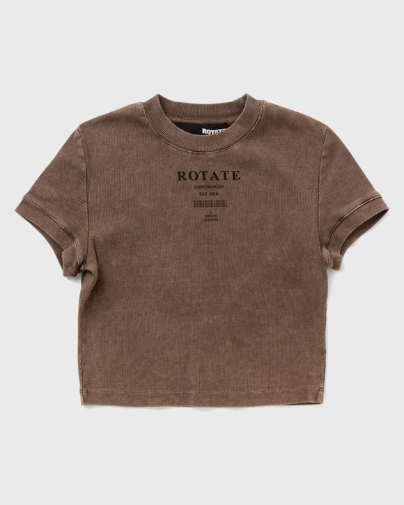 RIBBED CROPPED T-SHIRT