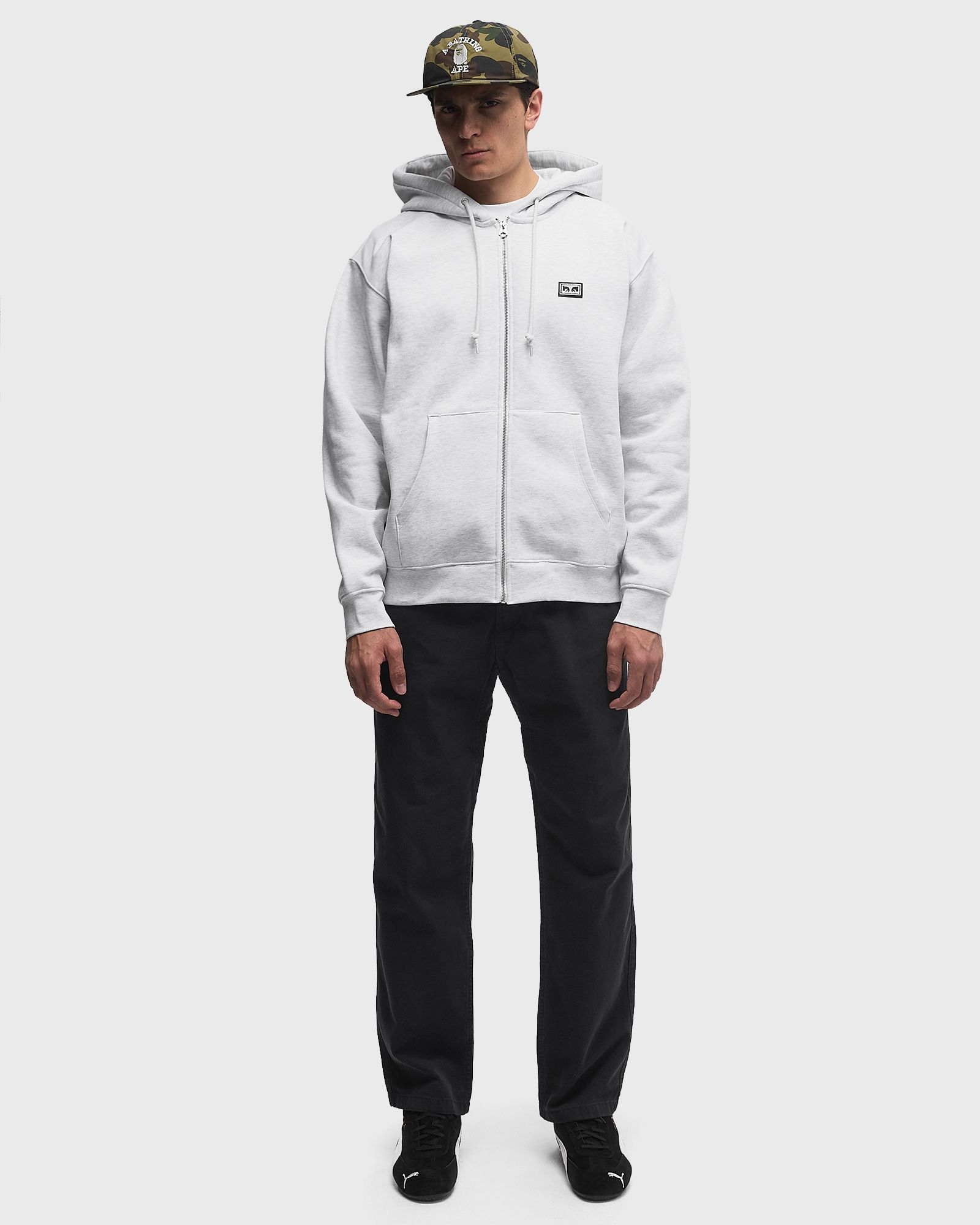 Established works eye zip hood