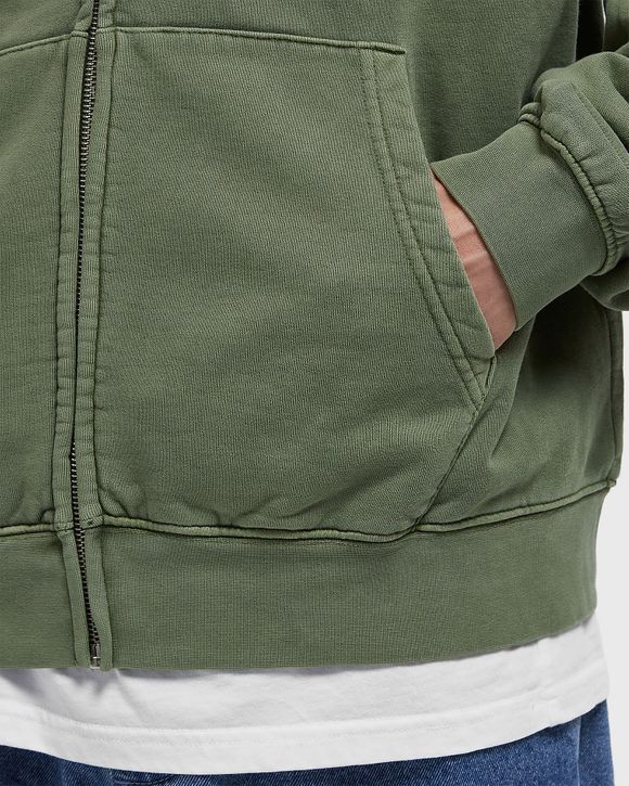 Hybrid faded zip hood