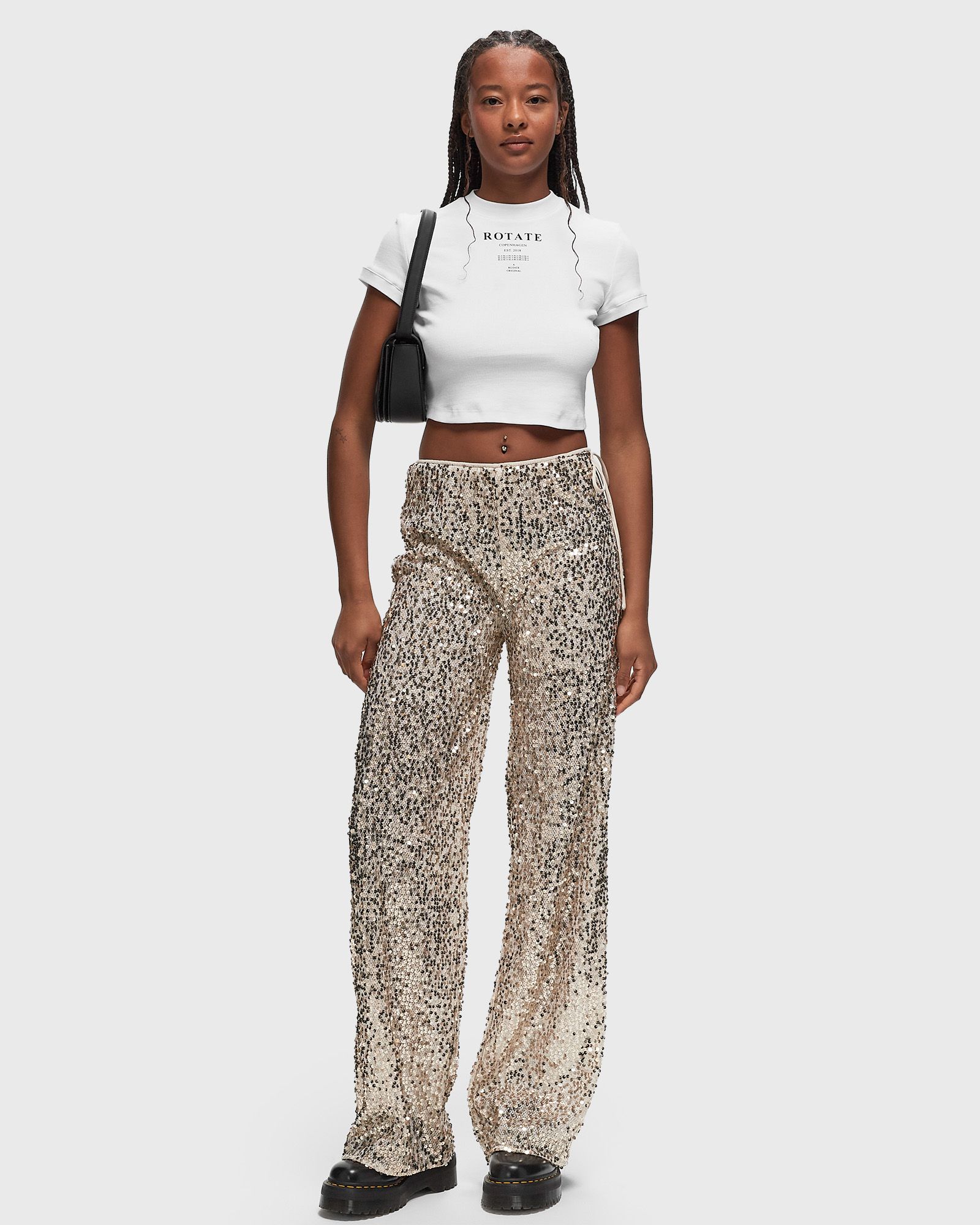 NET SEQUINS PANTS