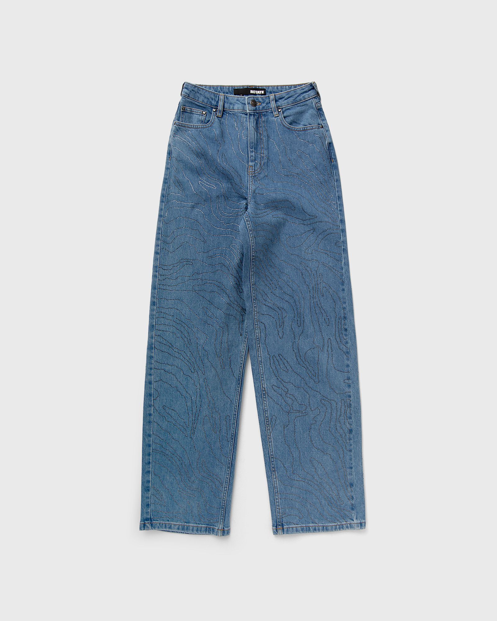 RHINESTONE WIDE LEG JEANS