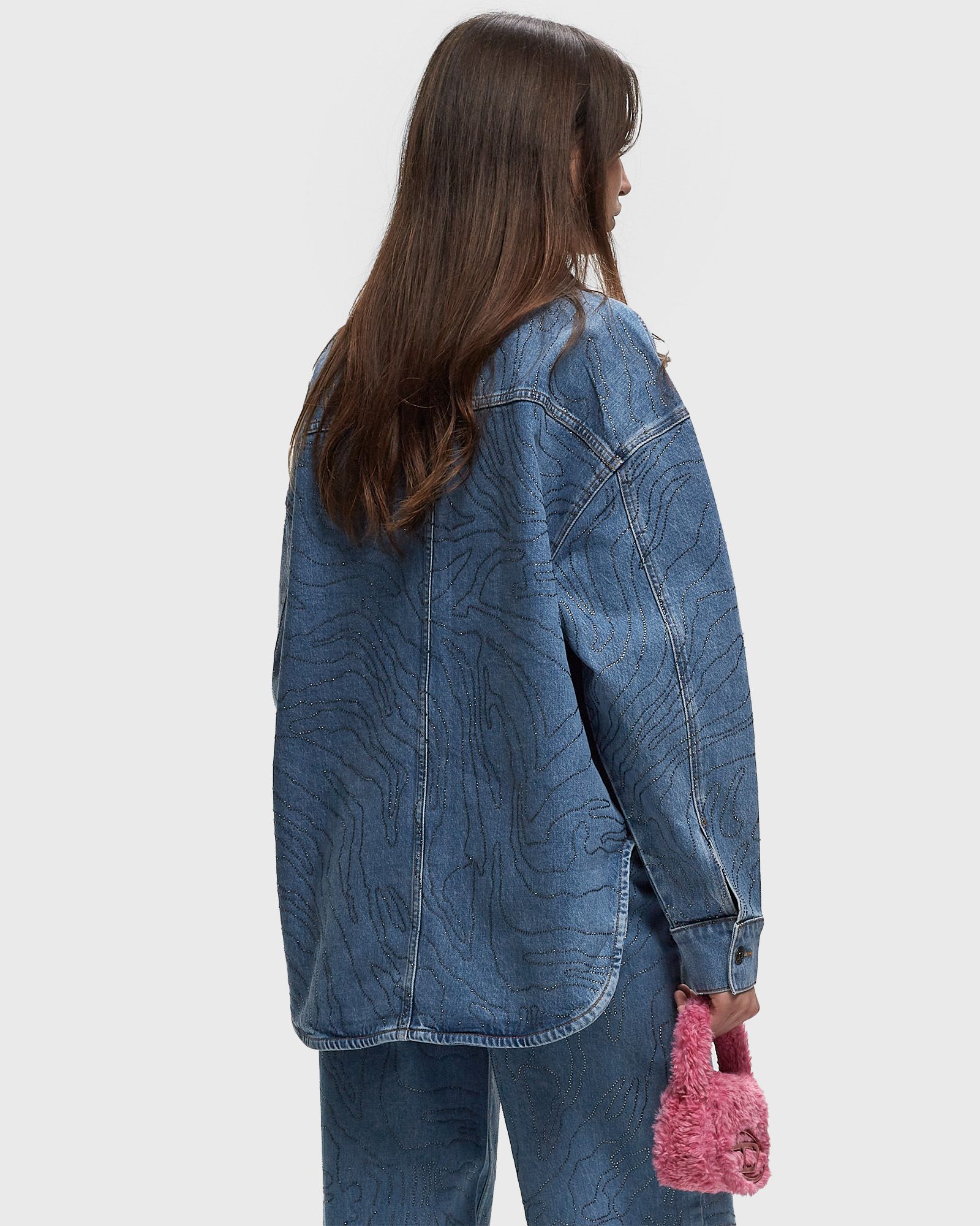 RHINESTONE DENIM SHIRT