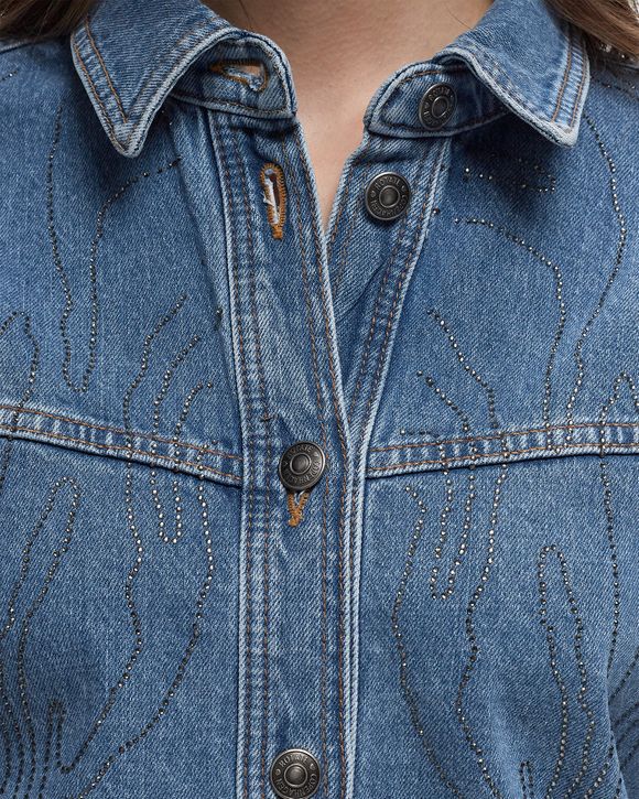RHINESTONE DENIM SHIRT
