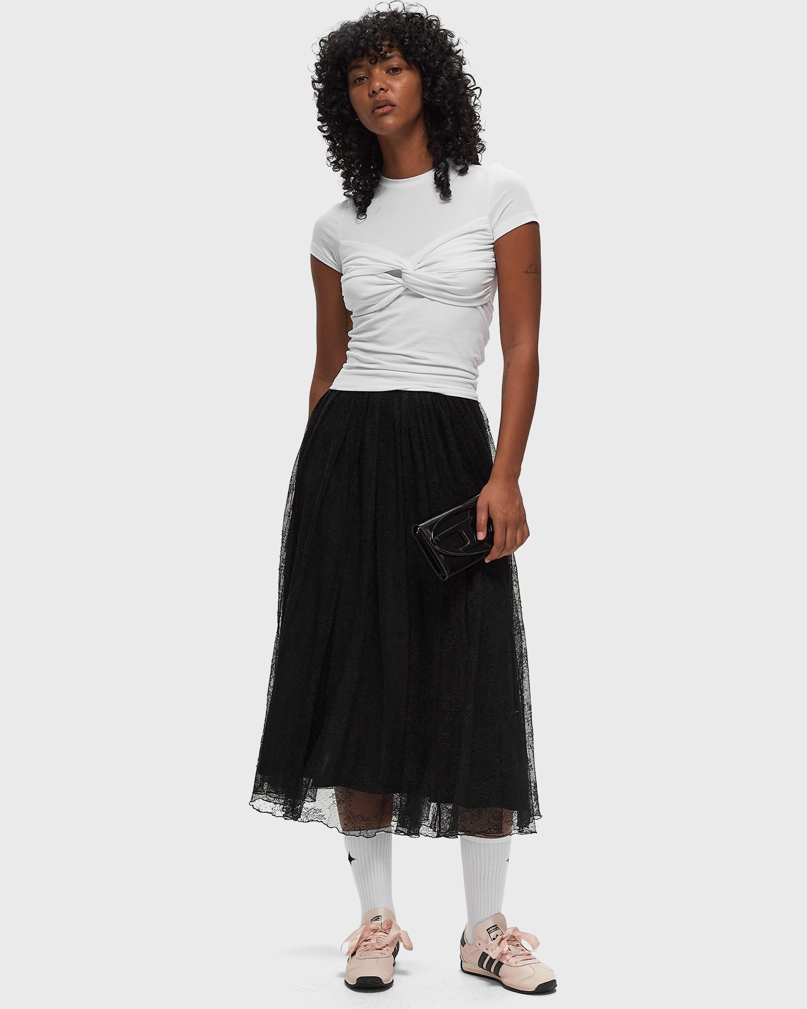 Lace Long Midi Skirt