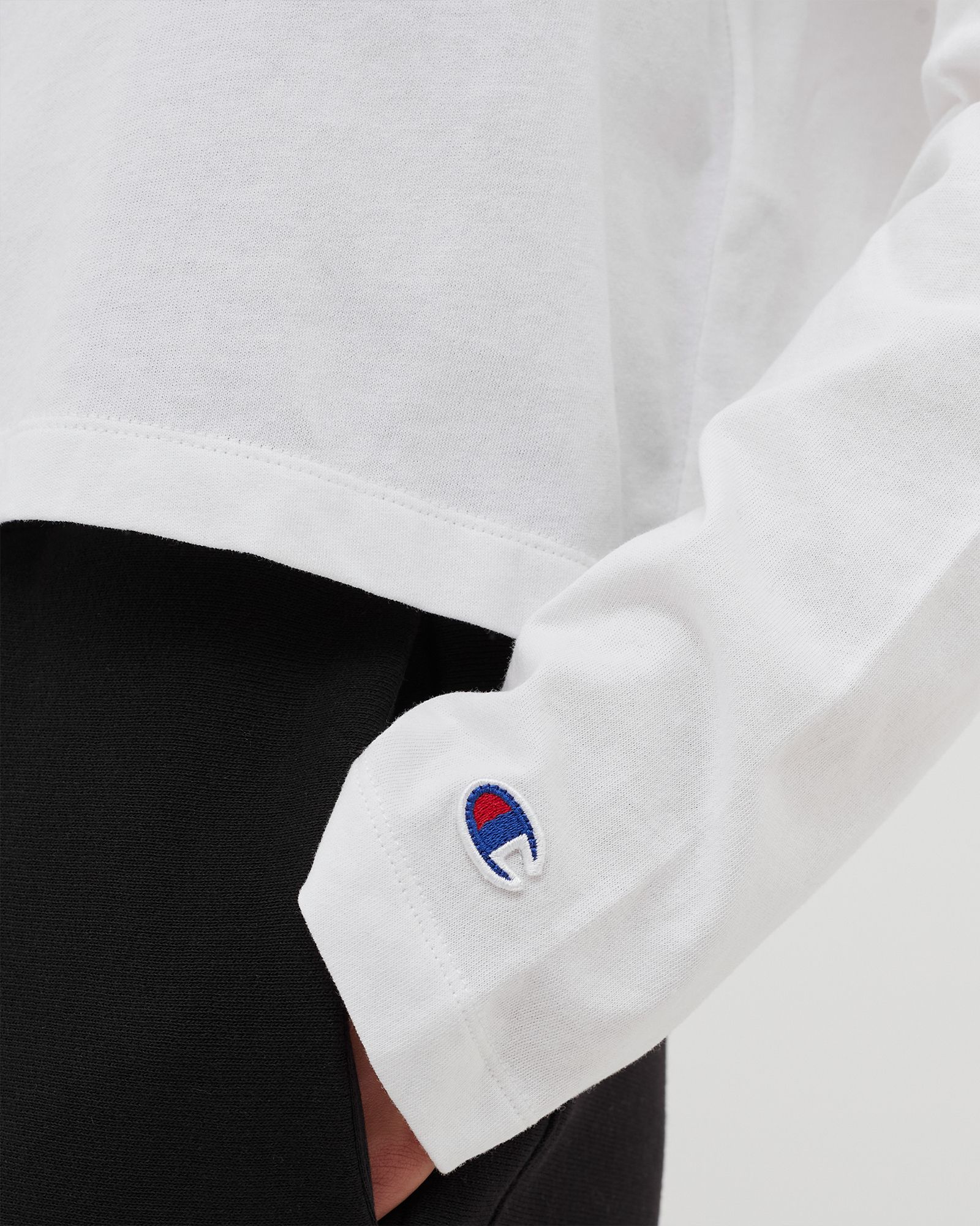 WMNS RIBBED NECK LONG SLEEVE JERSEY TOP