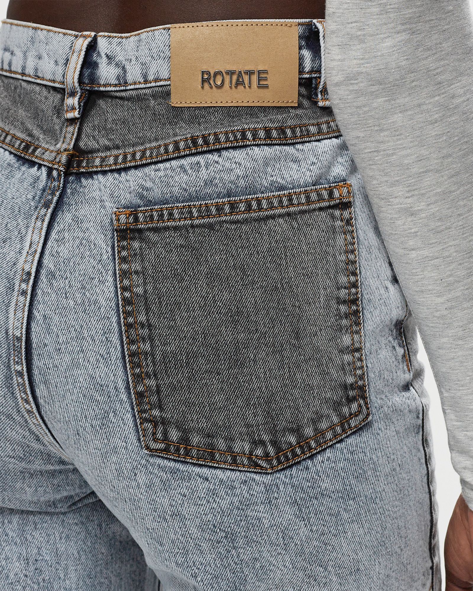 Straight Patchwork Jeans