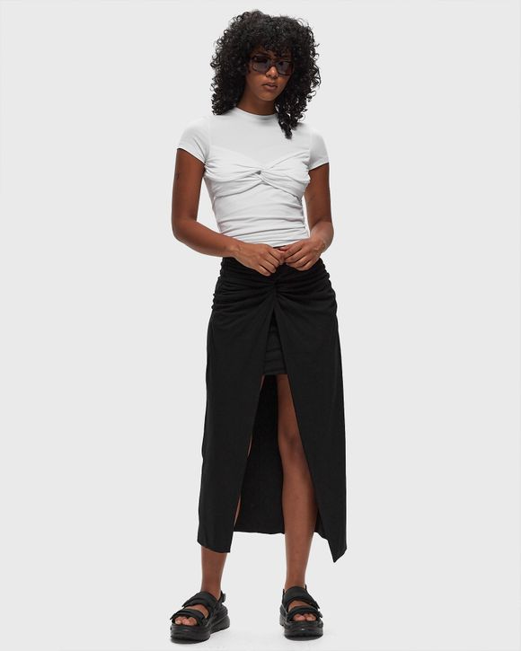 スカート ROTATE Woman Skirt Black 113670 100 Jacquard Mini Skirt Black - ROTATE Birger Christensen
