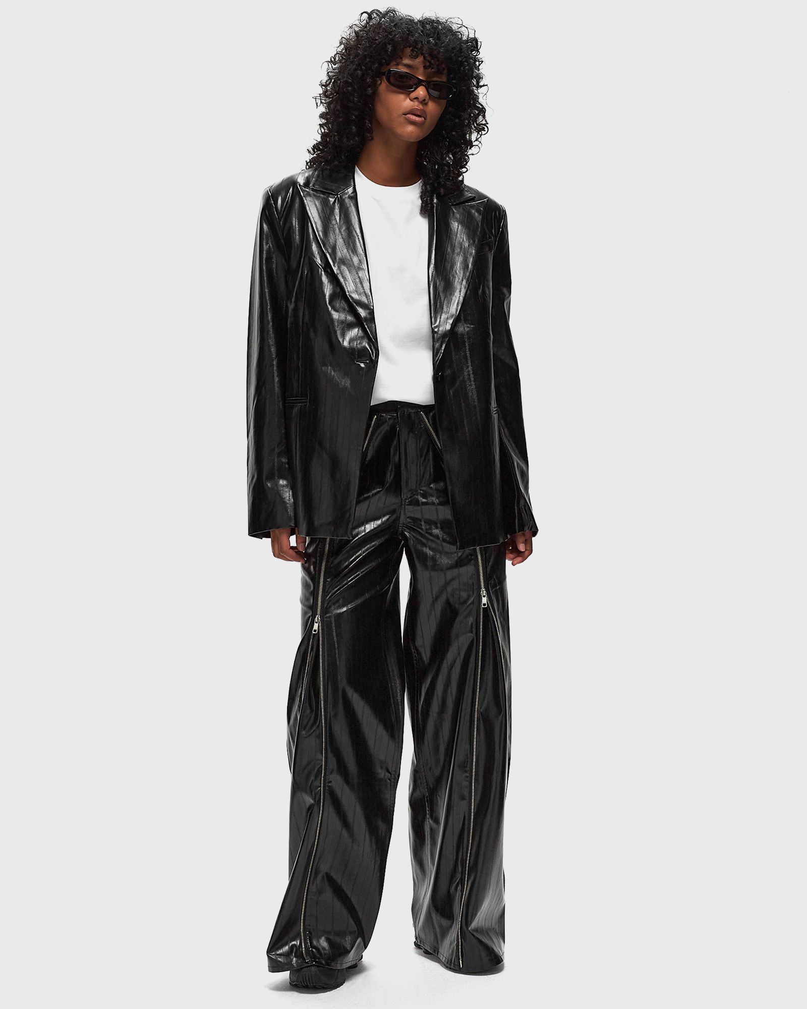 Coated Oversized Blazer