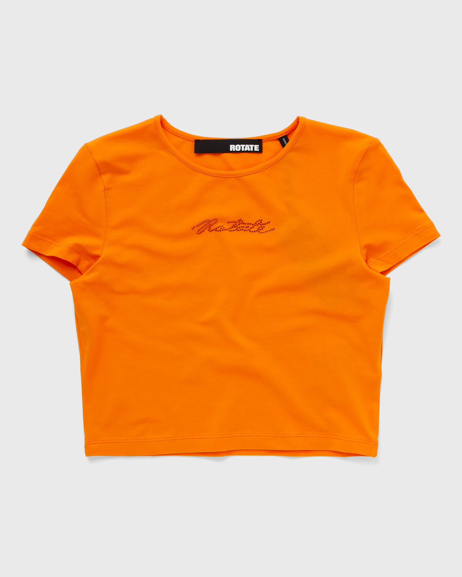 ROTATE Birger Christensen - cropped tee women shortsleeves orange in größe:l