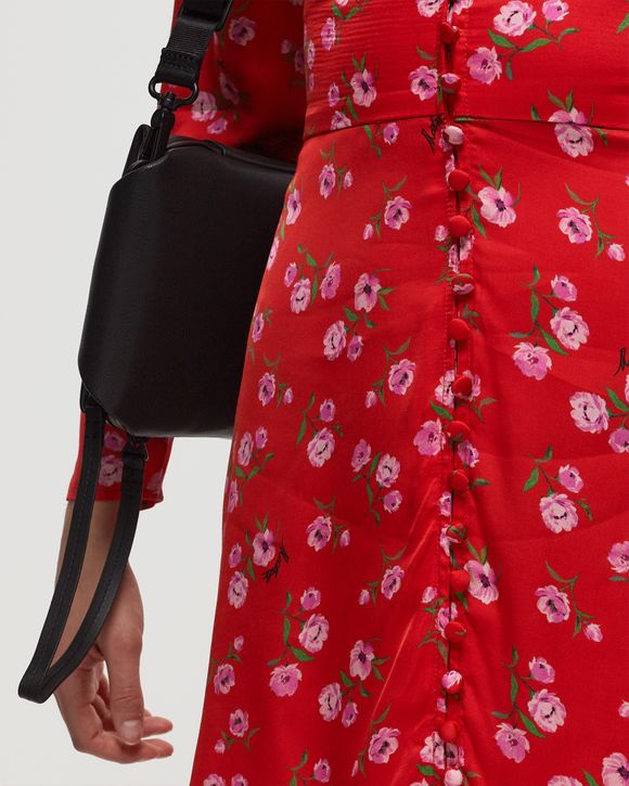 PRINTED V-NECK MINI DRESS