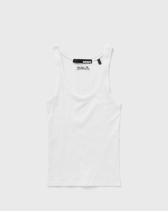 ROTATE Birger Christensen Tank Top W. Embroidery White