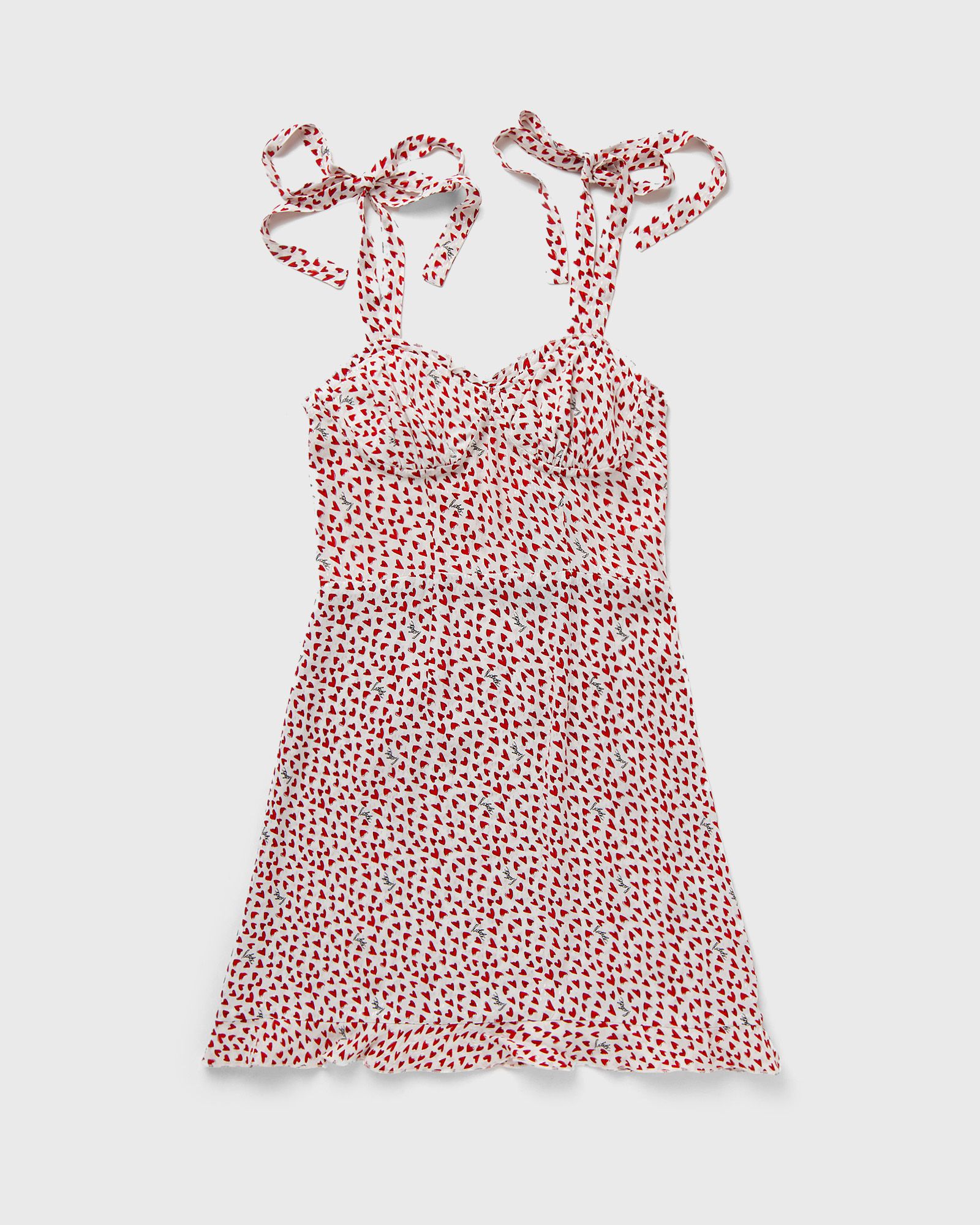 PRINTED MINI RUFFLE DRESS