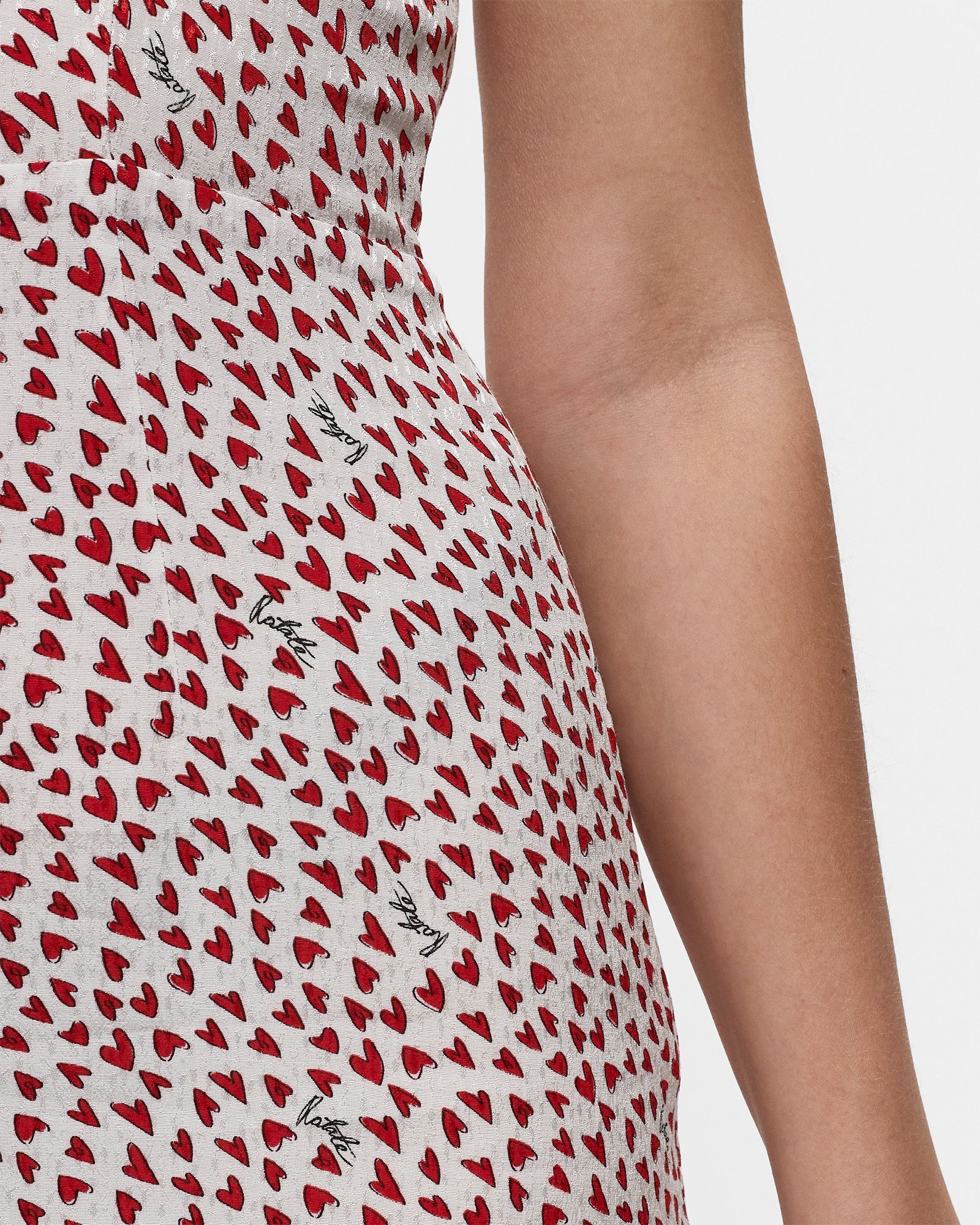 PRINTED MINI RUFFLE DRESS